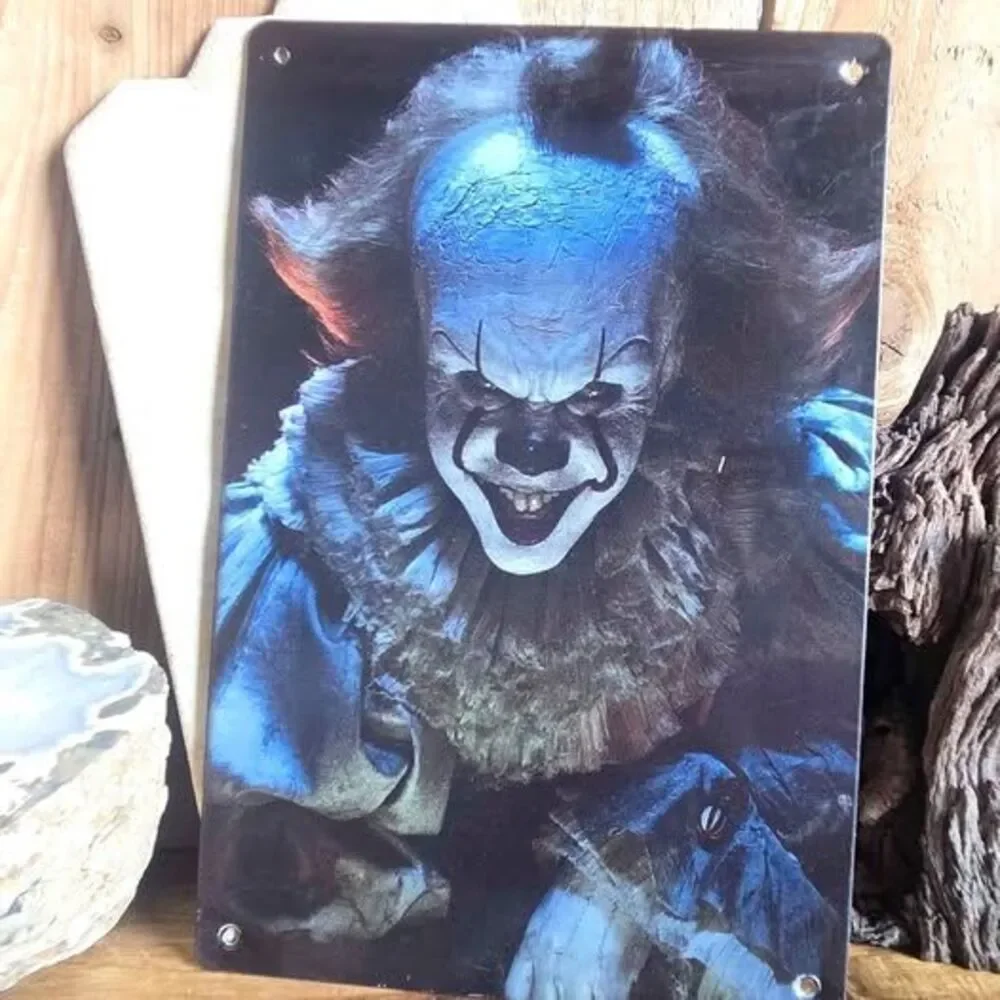 IT Pennywise Horror Movie Metal Tin Sign Wall Decor 8